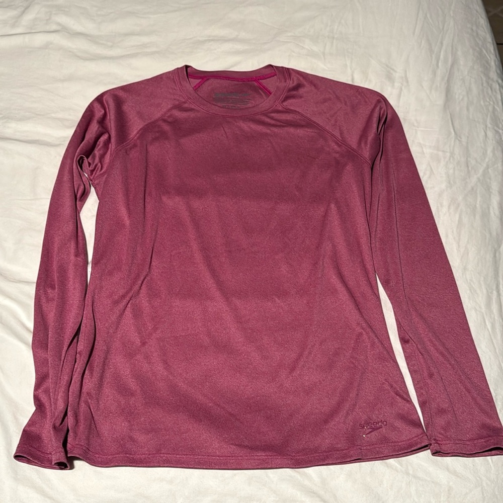 Speedo Heathered Rash Guard - UPF 50+, Long Sleeve -new never worn